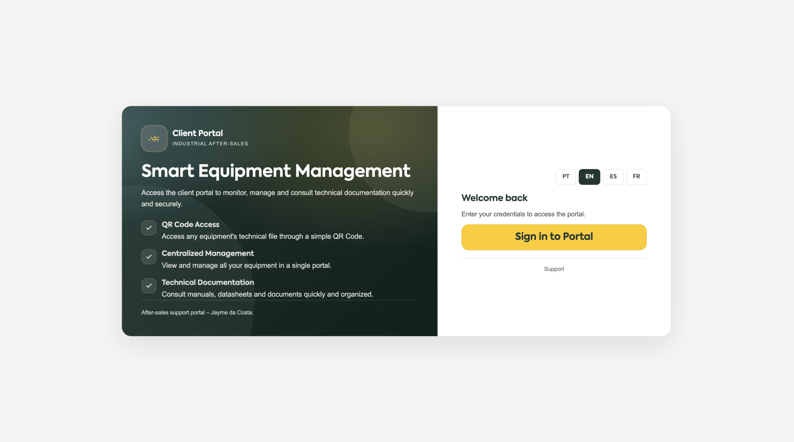 Jayme da Costa Customer Portal